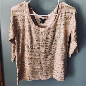 H&M pink gold sweater